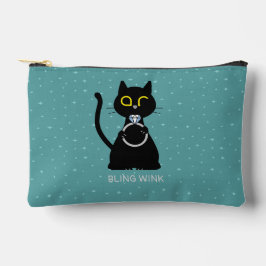 BLING WINK Funny Black Cat Vorschlag Beutel
