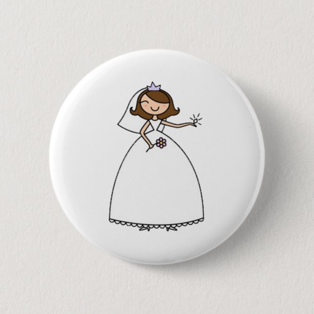 Blingy Braut, die Bachelorette Button Wedding ist (Vorderseite)