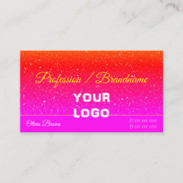 Blinkend rosa, rot leuchtende Glitzer Sprinkles Lo Visitenkarte