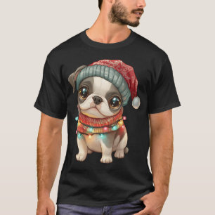 Blinkende Drähte um einen Hund gewickelt T-Shirt