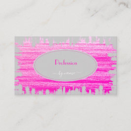 Blinkende elegante Rosa Graue Social Media Ausgeze Visitenkarte