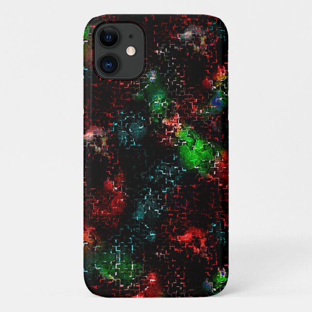 Blinkende Farbflecken unter dunklen und mosaikfarb Case-Mate iPhone Hülle (Rückseite)