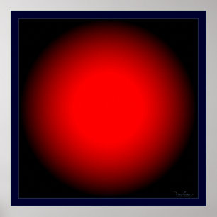 Blinkende rote Birne optische Täuschung Poster