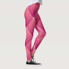 Blinkendes Glam Pink Muster Diamond Akzent Yoga Leggings