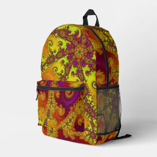 Blinkendes Spiral Fraktal Funky Abstrakt Art Bedruckter Rucksack