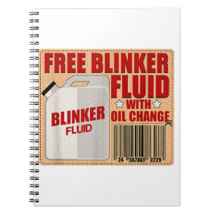 Blinker Fluid Idiot Gag Geschenk Shirt für Mechani Notizblock
