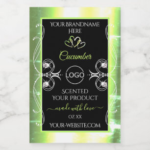 Blinky Light Green Black Product Label Juwelen Log Lebensmitteletikett