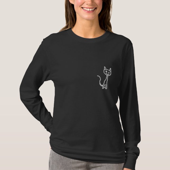 Blinzeln der grauen Katze T-Shirt (Vorderseite)