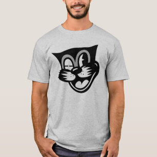 Blinzeln der schwarzen Katze T-Shirt