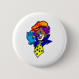 Blinzeln des Clowns mit Marmor Button