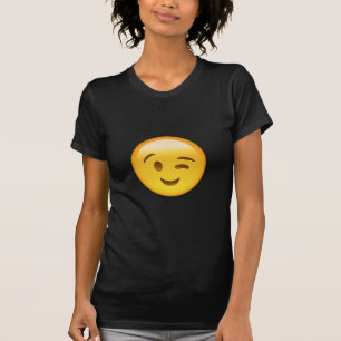 Blinzeln des Gesichtes Emoij T-Shirt