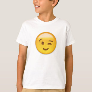 Blinzeln des Gesichtes Emoij T-Shirt