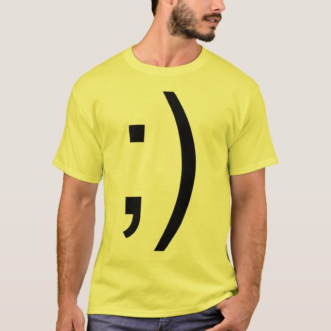 Blinzeln des Gesichts-Textes T-Shirt (Vorderseite)