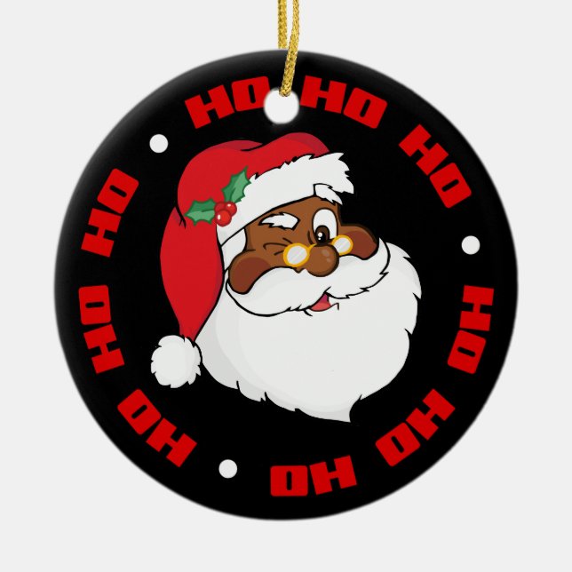 Blinzeln von schwarzer Sankt, die Keramik Ornament (Vorne)