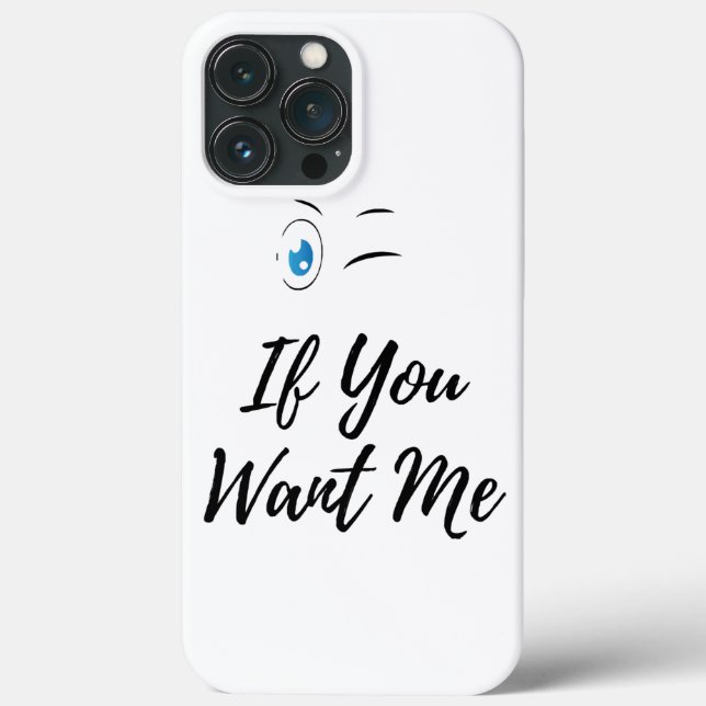 Blinzeln, wenn du mir lustige Männer will Case-Mate iPhone Hülle (Rückseite)