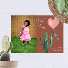 Bliokin' Sharp Cactus Pun Foto Valentine Pink