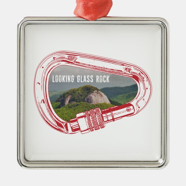 Blioking Glass Rock Climbing Carabiner Ornament Aus Metall (Vorne)