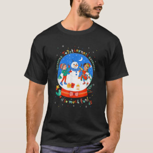 Blippi Weihnachts-Zusammengehörigkeits-Schneekugel T-Shirt