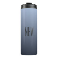 Blish Gray Gradient Custom Monogram Tumbler