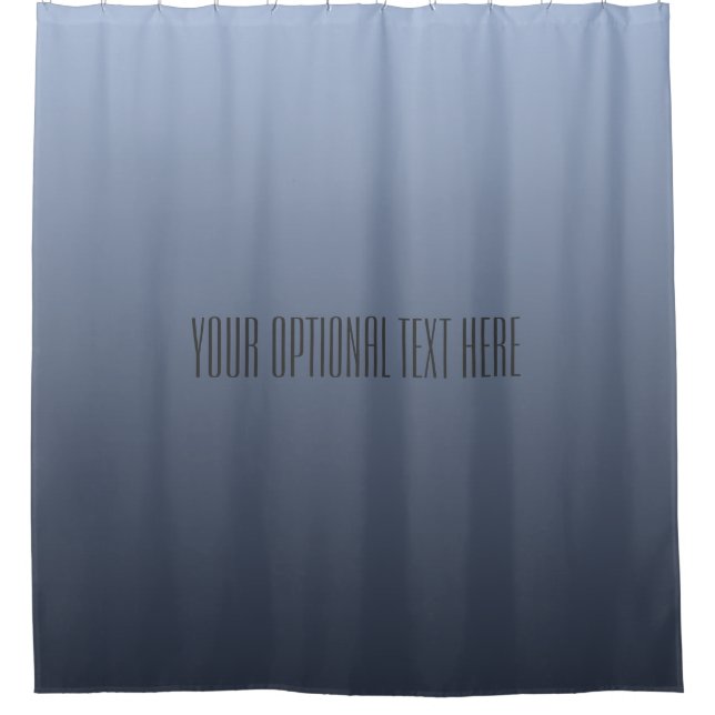 Blish Gray Gradient Custom Text Duschvorhang (Vorderseite)