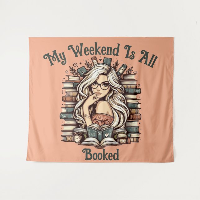 Bliss aus der Buchwelt: Bücher für Mädchen Wandteppich (Vorderseite (Horizontal))