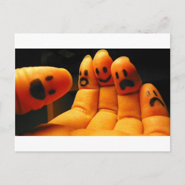 Bliss:Awe:Freude:Angst:Sorge Postkarte (Vorderseite)