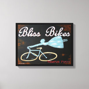 Bliss Bikes Wrapped Canvas by Biddybrain Leinwanddruck