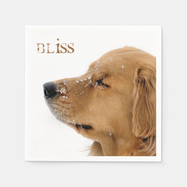 Bliss Golden Retriever Serviette (Vorderseite)