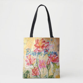 Bliss-Lotos-Blumenkunst ganz über Druck-Tasche