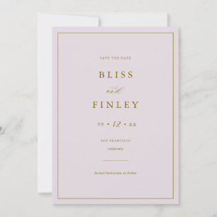BLISS Minimal Save the Date Minimal Wedding Card