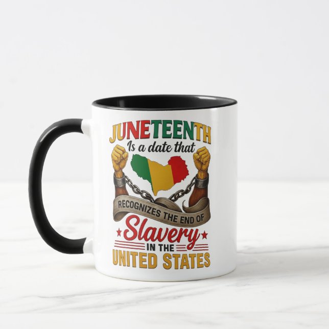 Blissboy Lustiges Juneteenth T-Shirt Neuheit , jun Tasse (Links)