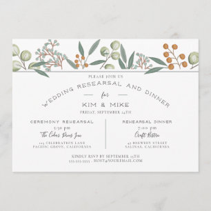 Blissful Bounty Botanical Wedding Probe Einladung