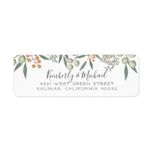Blissful Bounty Botanical Wedding Rücksendeadresse