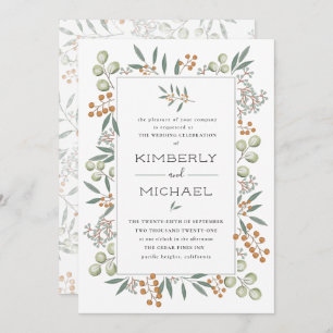 Blissful Bounty Botanical Wedding Suite Einladung