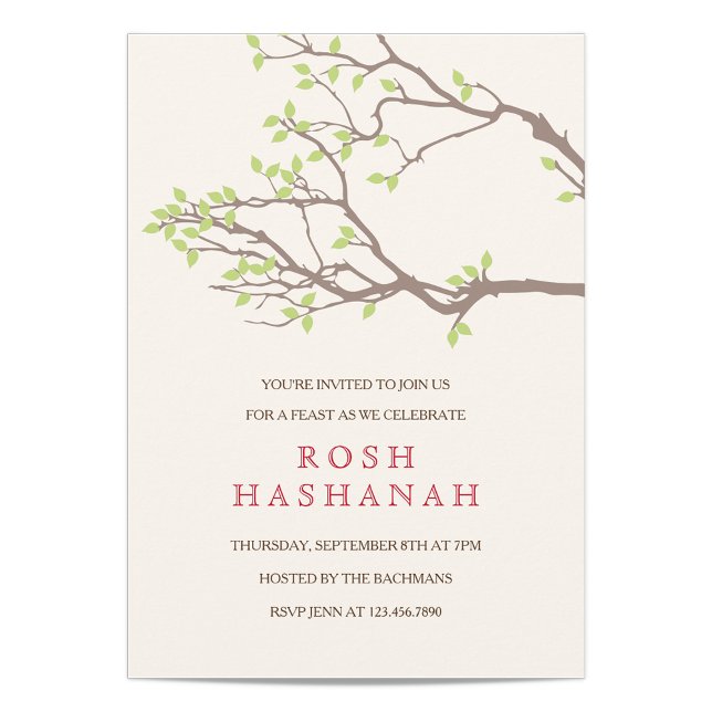 Blissful Branches Rosh Hashanah Einladung (Von Creator hochgeladen)