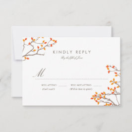 Blissful Branches Wedding RSVP Karte