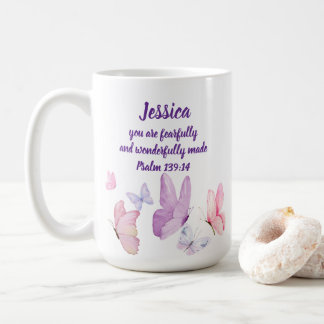 Blissful Butterfly Psalm 139:14 Coffee Mug Kaffeetasse
