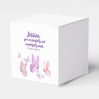 Blissful Butterfly Psalm 139:14 Favor Box Geschenkschachtel