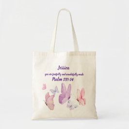 Blissful Butterfly Psalm 139:14 Tote Bag Tragetasche