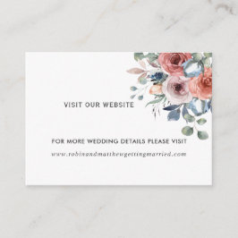 Blissful Floral Dusty Blue Website (oder andere) Begleitkarte