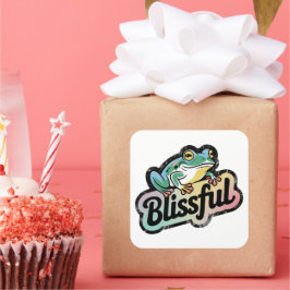 Blissful Frog Sticker - Niedlich & Funny Frosch Ar