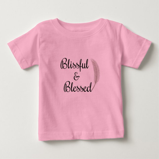 Blissful & gesegnet Engelfedern Baby Bodysuit Baby T-shirt (Vorderseite)