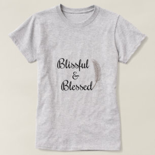 Blissful & gesegnet Zen-Engelfedern T - Shirt