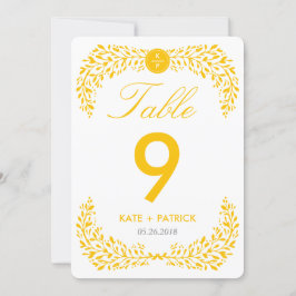 Blissful Laurel Double Side Tischnummer Card