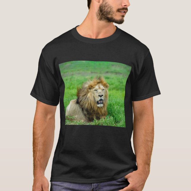 "Blissful Lion Erholung T-Shirt" T-Shirt (Vorderseite)