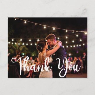 Blissful Wedding Thank You Postcard Postkarte