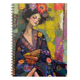 Blissful Women in Kimono Notizblock
