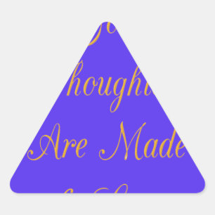 Blissreiche Überlegungen: Gute Gedanken an Liebe Dreieckiger Aufkleber