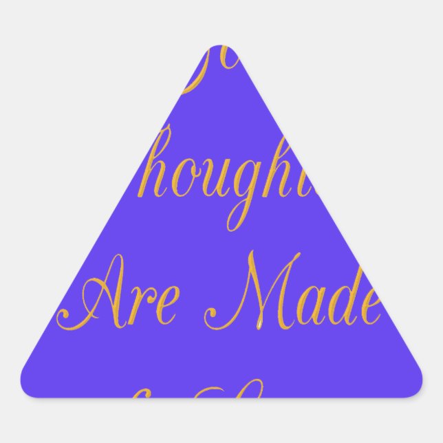 Blissreiche Überlegungen: Gute Gedanken an Liebe Dreieckiger Aufkleber (Vorderseite)