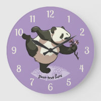 Blissvoll Panda riecht Blossom-Blume mit Text